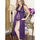 iCollection Plus Size Floor Length See Through Chemise Set