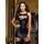 Dreamgirl Wet Look Garter Dress with Fishnet Panels