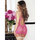 iCollection Satin and Lace Open Back Babydoll with Removable Garters