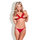 Kiss Me Peek-A-Boo Bra and Crotchless Knicker Set
