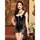 Dreamgirl Plus Size Beyoncé Faux Leather and Lace Corset