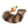 Frisky Faux Fur Fox Tail Glass Butt Plug