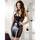 Cottelli Wet Look and Mesh Mini Dress with Ruched Backseam