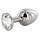Julian Snelling Large Stainless Steel Jewelled Rosebud Butt Plug