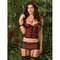 Dreamgirl Jacquard Underwire Tulip Cup Bustier and Skirt