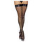 Classified Fishnet Stockings With PVC Top