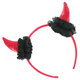 Devil Horns with Black Lace Trim