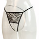 Mandy Mystery Basic Crotchless Lace Thong with Chain
