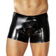 Male Power Liquid Onyx PU-Coated Pouch Short