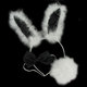 Bunny Girl Costume Set with Bendable Fluffy Ears