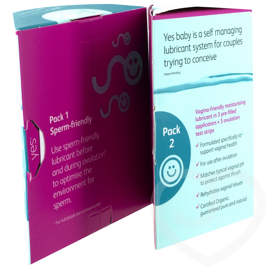 Yes Baby Fertility Friendly Lubricant Dual Pack WaterBased Lubes