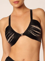 Made by Niki - String Plunge Bra - Black