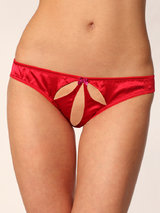 Coco de Mer - Love in a Mist Knicker - Cherry & Fuchsia