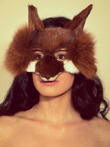 Recycled Vintage Fur Fox Mask