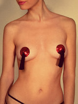 Coco de Mer Red Sequin Nipple Tassels