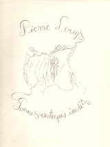 Poemes Erotiques Inedit by Pierre Louys