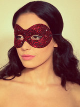 Bo's Tit Bits Siam Red Swarovski Crystal Phantom Mask