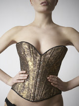 Kunza Gold Black Lace Gasset Corset