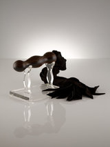 Tingle Wooden Dildo With Leather Flogger