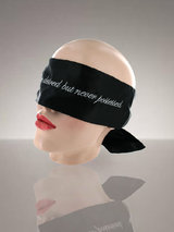 Coco de Mer 'Always Be Desired...' Embroidered Silk Blindfold