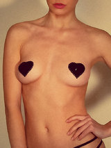 Atsuko Kudo Heart Lace Latex Nipple Pasties