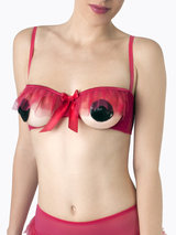 Lascivious Kitty Raspberry Open Cup Bra