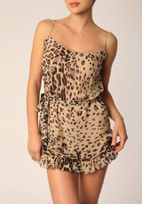 Mimi Holliday Coco Loco Leopard Print Silk Playsuit