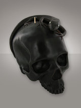 DL & Co Black Skull Candle with Lizard
