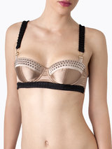 Stella McCartney Anna Glowing Silk-Satin Contour Bra