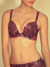 Atsuko Kudo Miss T Latex Bra with Chantilly Lace Print