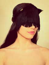 Fraulein Kink Gold Tips Fringed Kitten Mask
