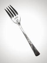 'Bite Me' Silver Plated Dessert Fork