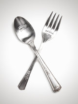 'Wanna Spoon, Wanna Fork' Silver Plated Cutlery Set