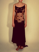 Shell Belle Veiled Silk Gown