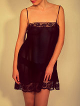 Alöe Marjorie Silk Georgette Lace Slip