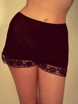 Alöe Marjorie Silk Georgette Lace Shorts