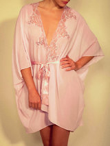 Fleur of England Rose Silk Kimono