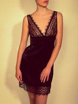 Mimi Holliday Bisou Bisou Pearl Silk Satin and Lace Slip