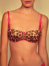 Mimi Holliday Cheeky Minx Leopard Print Chiffon Balcony Bra