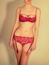 Shell Belle Dahlia Tease Silk Bra