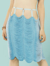 Made by Niki String Pencil Skirt in Azure Blue