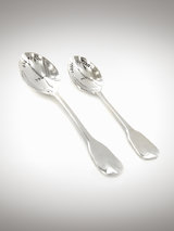 Little and Big Silver Plated Spoon Set
