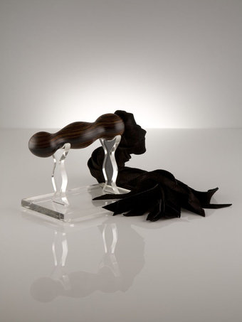 Tingle Wooden Dildo With Leather Flogger