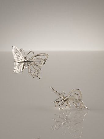 Alex Monroe Sterling Silver Filigree Butterfly Nipple Clamps