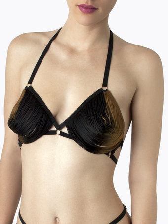 Made by Niki Atomic Cupless Fringe Bra Nibiru