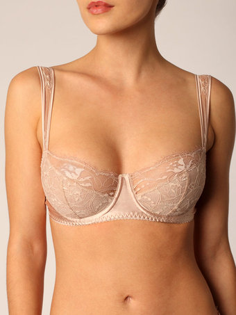 Fleur of England Naked Lace Silk Balcony Bra