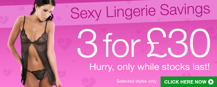 3 for £30 selected lingerie