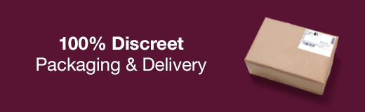 100% discreet packaging and delivery