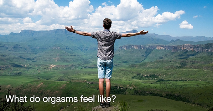 Man standing on a mountain top