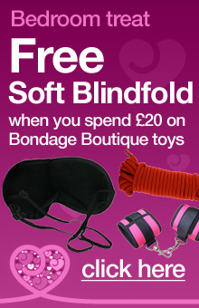 Get a blindfold with Bondage Boutique toys